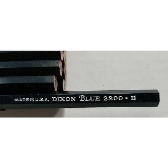 Vintage Dixon Blue Colo 2200 B Pencils Soft Lead NOS U113 - Picture 2 of 3